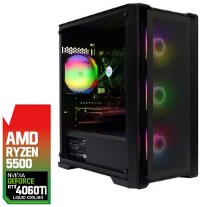 VENTO- AMD RYZEN 5500 16GB RTX 4060Ti LIQUID COOLING